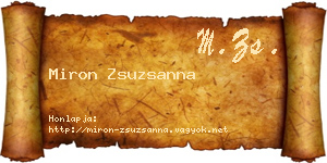Miron Zsuzsanna névjegykártya